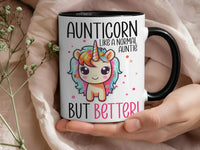 Aunticorn Mug – Funny Aunt Gift – “Like a Normal Auntie, But Better” Rainbow Unicorn for Birthdays and Just Because
