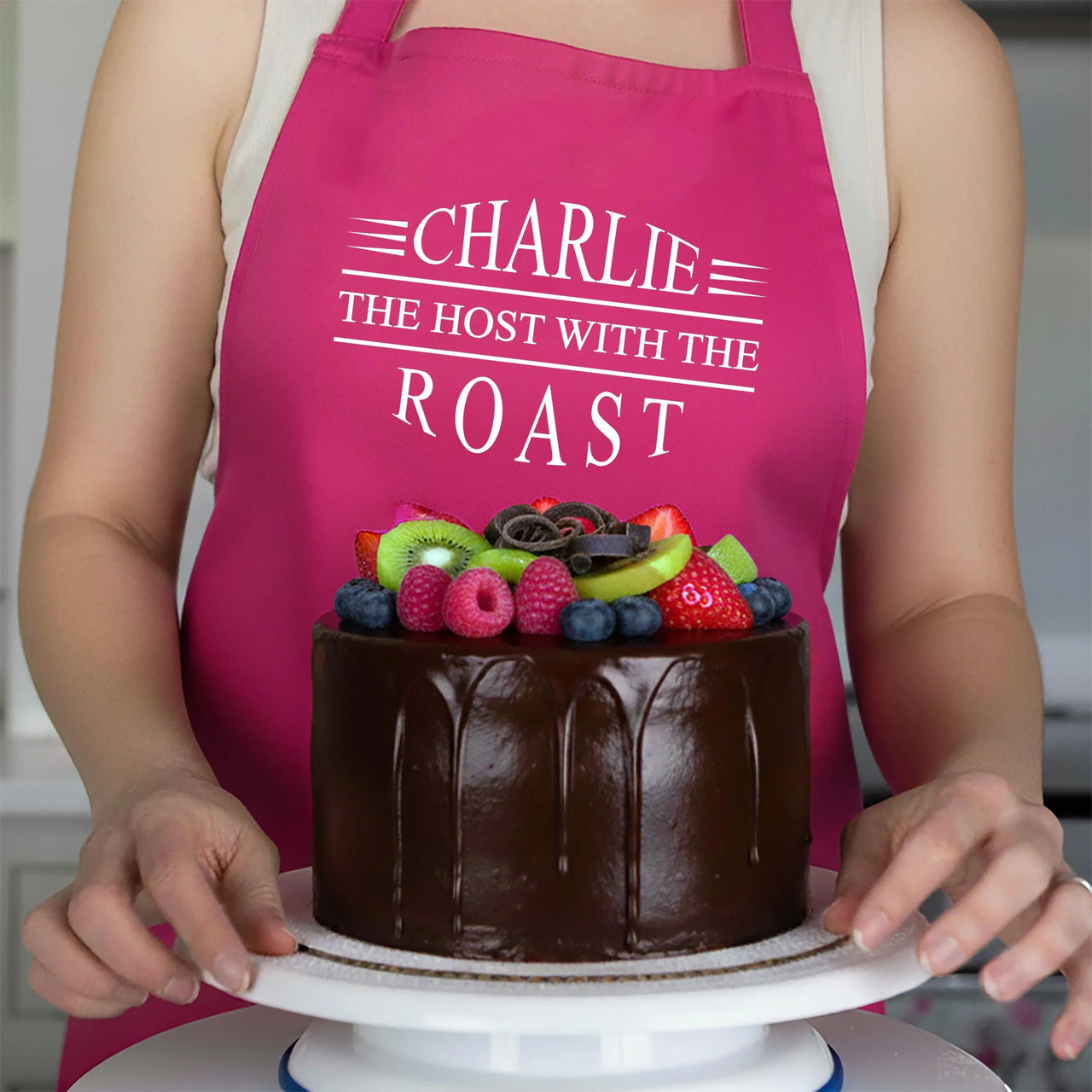 Personalised Holiday Apron - Custom Name & Funny Christmas Quote, Durable Cotton Blend