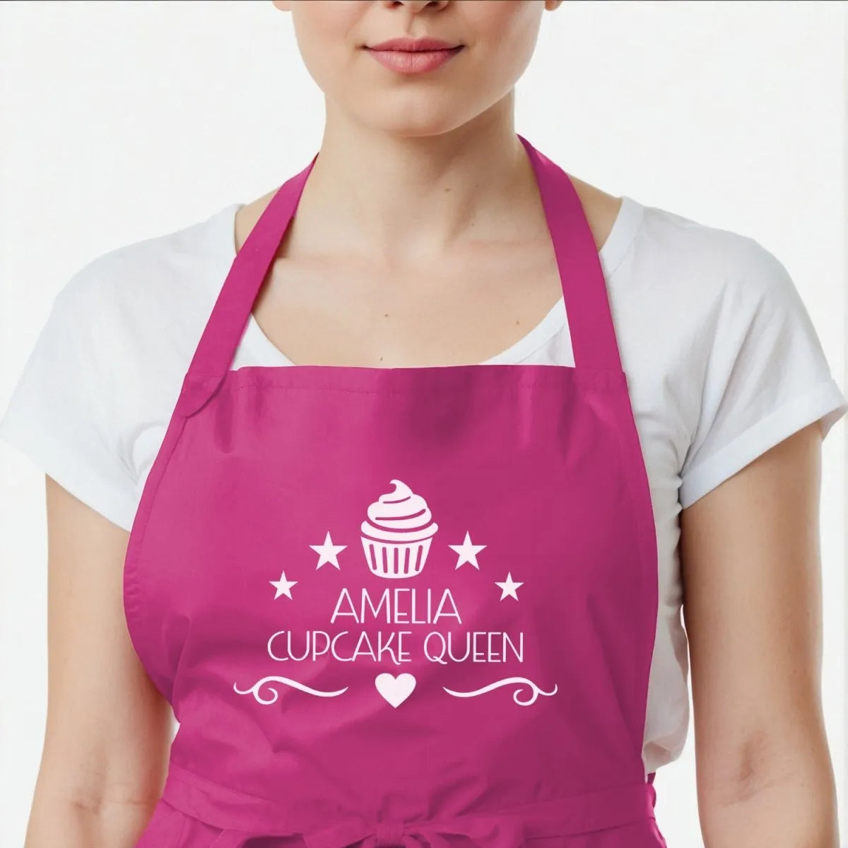 Bespoke Baking Apron - Cupcake Monarch - Customisable Gift - Elegant Pattern - DENMARY