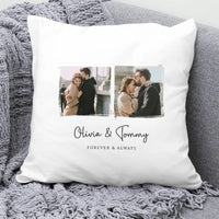 Thumbnail for Bespoke Couples' Cushion - Anniversary & Christmas Keepsake - Mr & Mrs Photo Montage - DENMARY