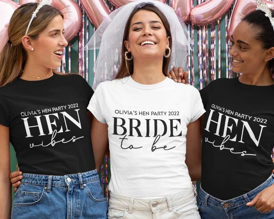 Custom Hen Do Tees Bride Tribe Bride to Be Tops Denmary DENMARY