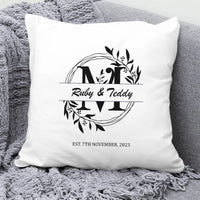 Thumbnail for Bespoke Initial Pillow - Wedding - Anniversary Gift - Couples' Monogram Cushion - DENMARY