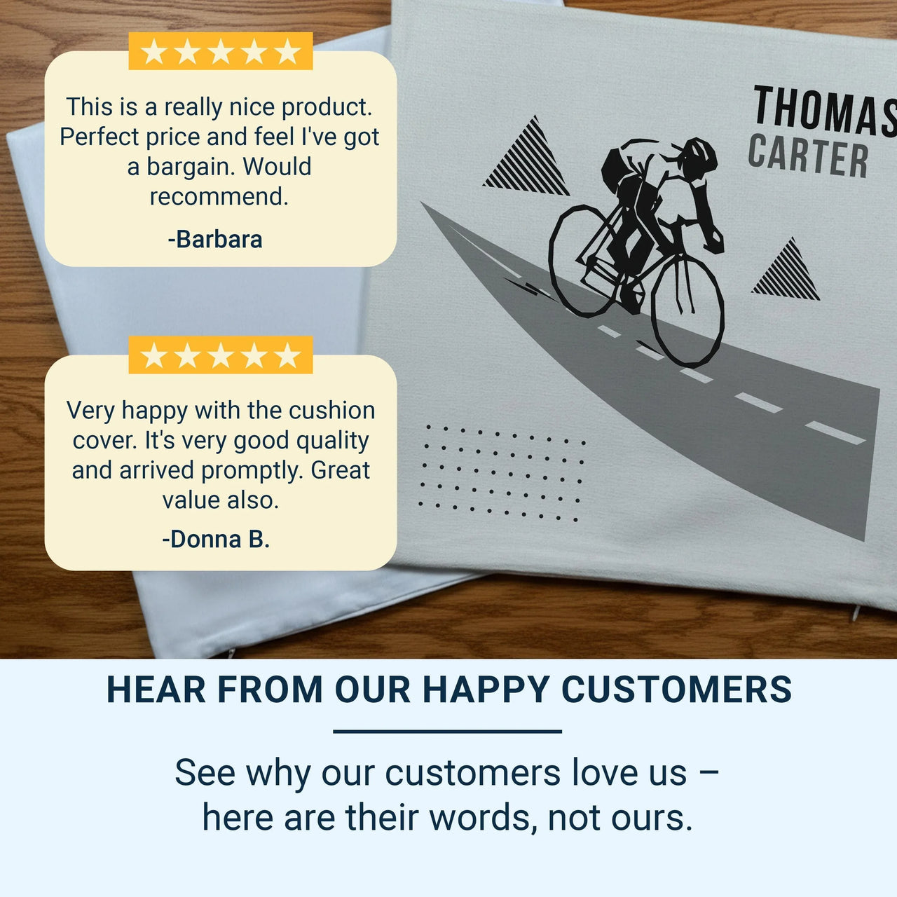 Personalised Cycling Cushion - Custom Name Cushion | Sport Lover Gift Bike Pillow