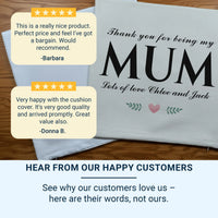 Personalised Mum Cushion – Floral Cushion Cover With Custom Name Pillow Gift DENMARY