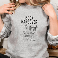 Book Hangover Iron-On Transfer shown on a sweatshirt