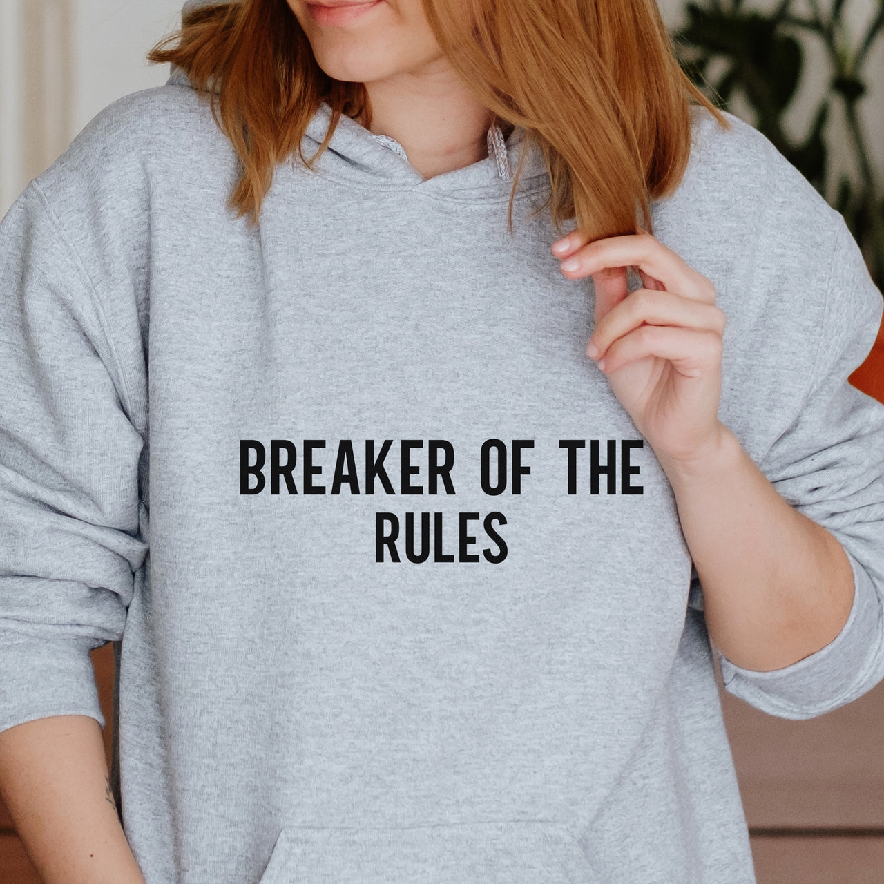 Breaker Of The Rules Iron-On Transfer - Matching Family HTV Design shown on a hoodie