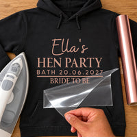Bride To Be Hen Party Iron-On Transfer