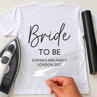 Bride To Be Hen Party Iron-On Transfer