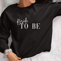 Bride To Be Iron-On Transfer shown on a sweatshirt