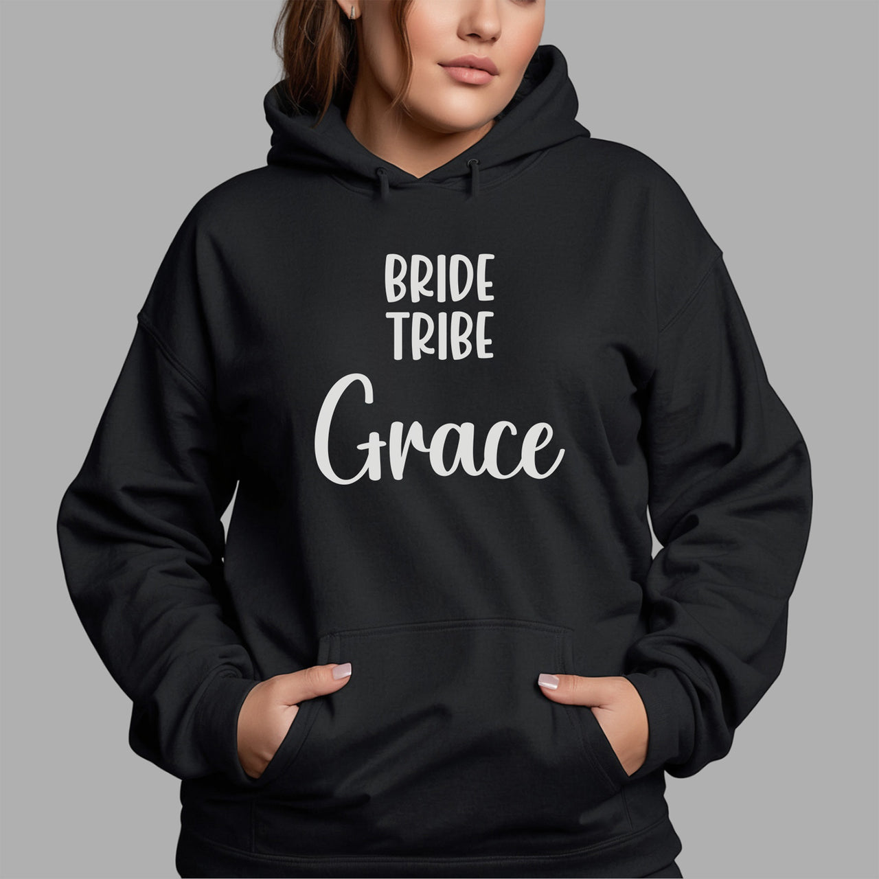 Bride Tribe Iron-On Transfer shown on a hoodie