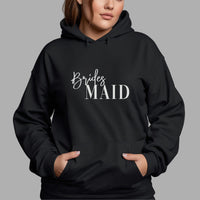 Bridesmaid Iron-On Transfer - Ready-Made Wedding Design shown on a hoodie