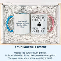 University Student Mug – Funny Motivational Coffee Cup With Coloured Handle