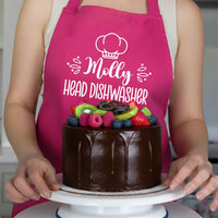 Personalised Couple Aprons - Head Chef & Dishwasher Funny Chef Apron Set
