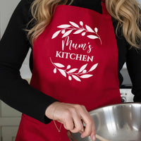 Personalised Baking Apron - Custom Name, One Size Adjustable Cotton Blend Gift