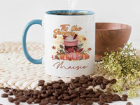 Tis the Season Personalised Pumpkin_Spice Mug – Name with Autumn Drink, Pumpkins & Leaves – Cosy Fall Gift