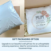 Personalised Mum Cushion – Floral Design Pillow | Soft Touch Linen Cover Gift