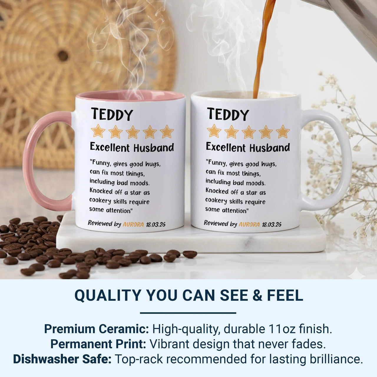 Personalised Husband Mug | Funny Anniversary Gift – Unique Husband Keepsake Present