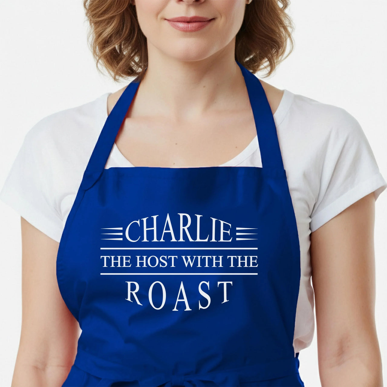 Personalised Holiday Apron - Custom Name & Funny Christmas Quote, Durable Cotton Blend