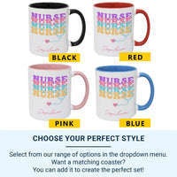 Personalised Nurse Mug – Custom Name Stethoscope Coffee Cup | Nurse Appreciation Gift