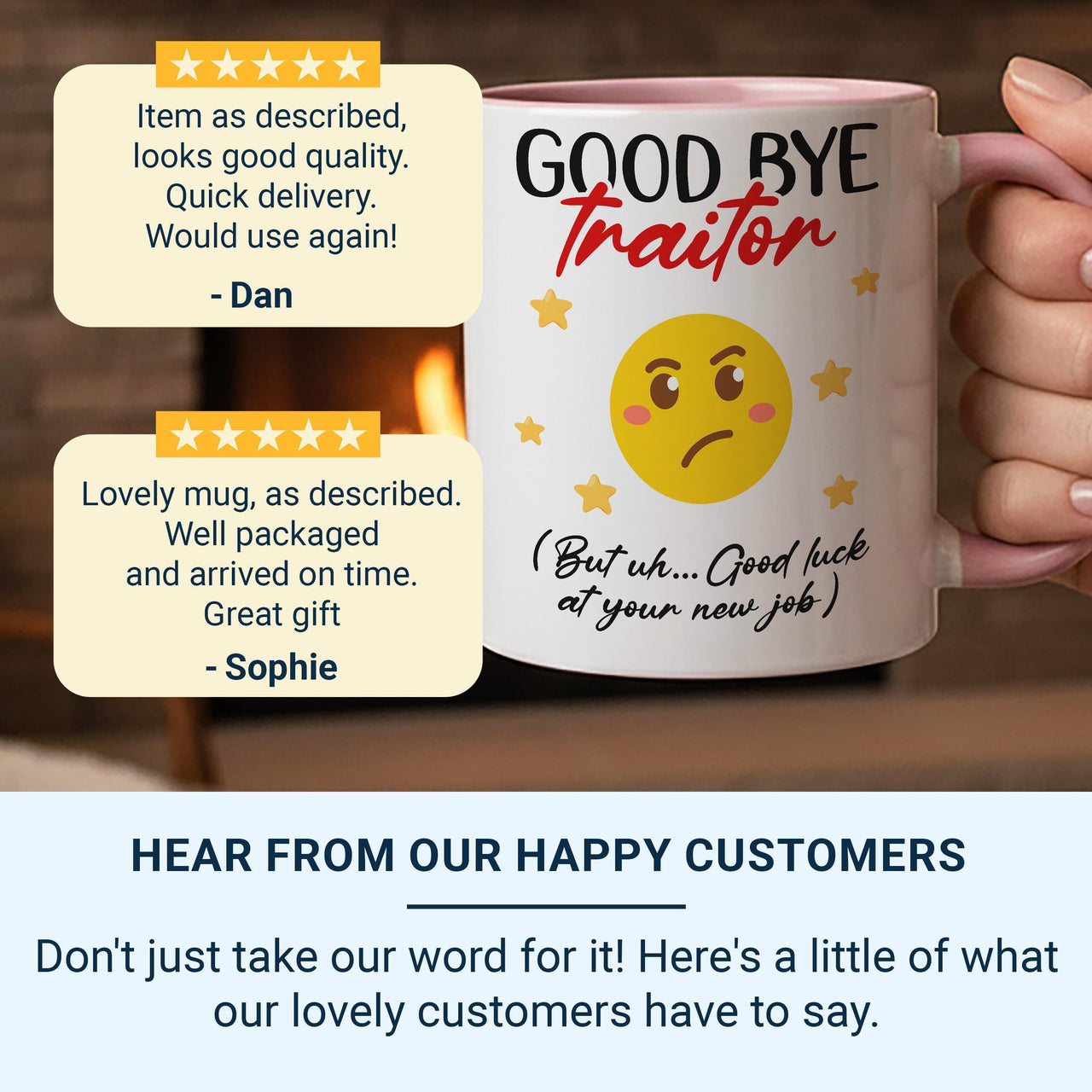 Goodbye Traitor (Good Luck!) Mug – Funny Leaving Gift for Colleague – New Job Farewell, Office Banter and Team Send_Off