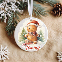 Gingerbread Santa Ornament - Festive Keepsake with Name for Christmas Tree
