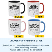 Wise Doctor Quote Mug - Personalised Surname Medical Gift - Inspirational Doctor Appreciation Keepsake