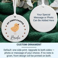 Baby First Easter Ornament - Chick Keepsake with Name for 2025 Spring
