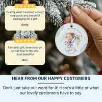 Baby Photo Ornament - Welcome to World Keepsake with Picture & Birth Details