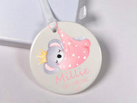 Sleeping Koala Baby Ornament - First Christmas Keepsake with Crown for Newborn Boys & Girls