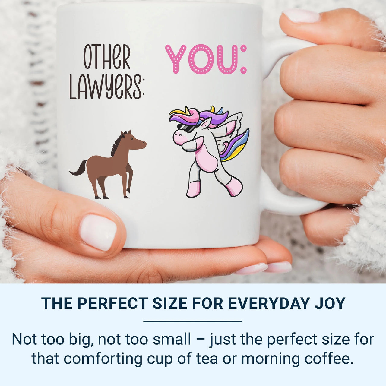 Lawyer Unicorn Mug – Funny Law Student and Solicitor Gift – “You vs Others” Dab Unicorn Desk Humour for Chambers and Study