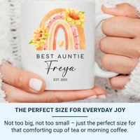 Personalised Auntie Mug – Custom Name & Est Date | New Aunt Gift Keepsake