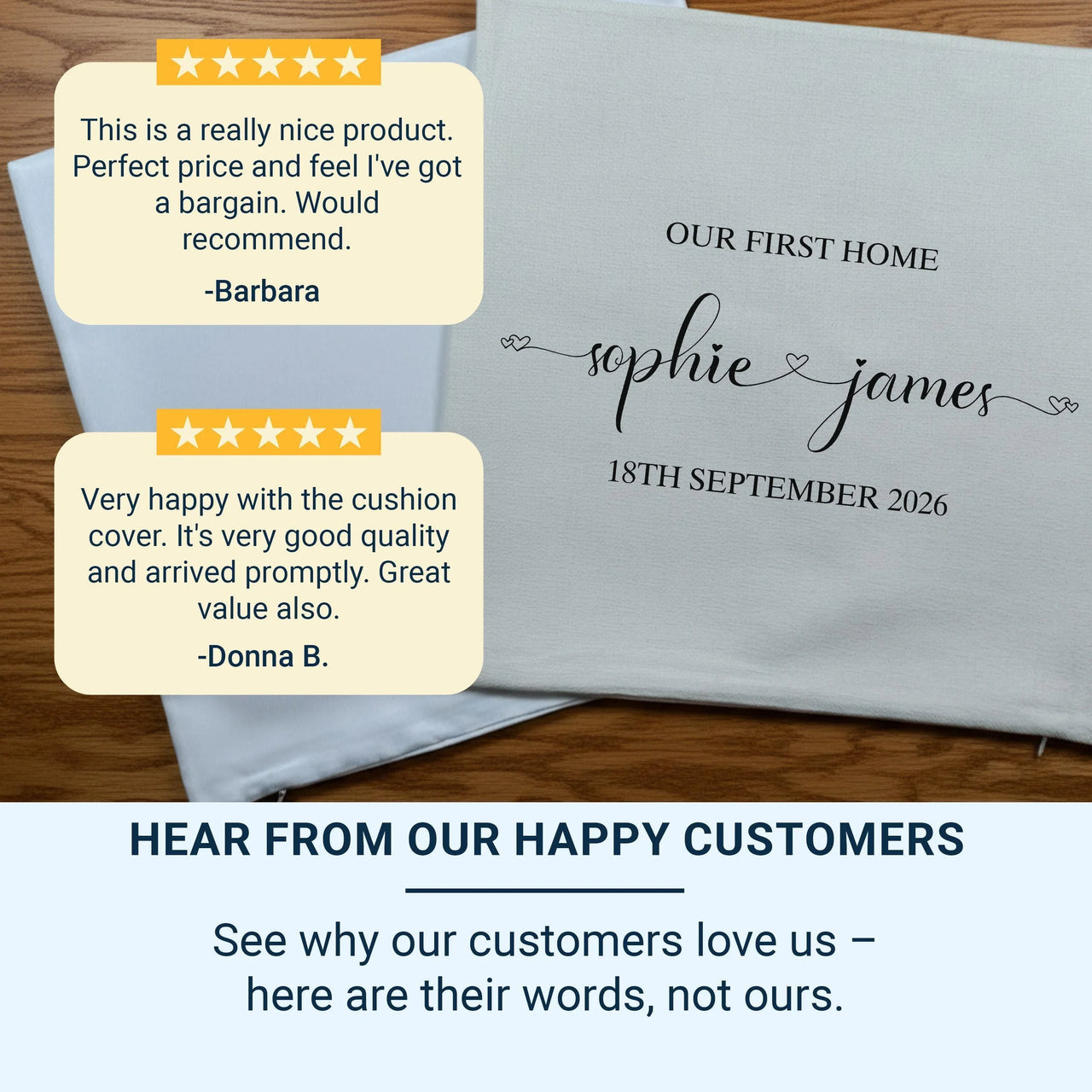 Personalised First Home Cushion – Custom Pillow Cover | New Home Pillow Gift