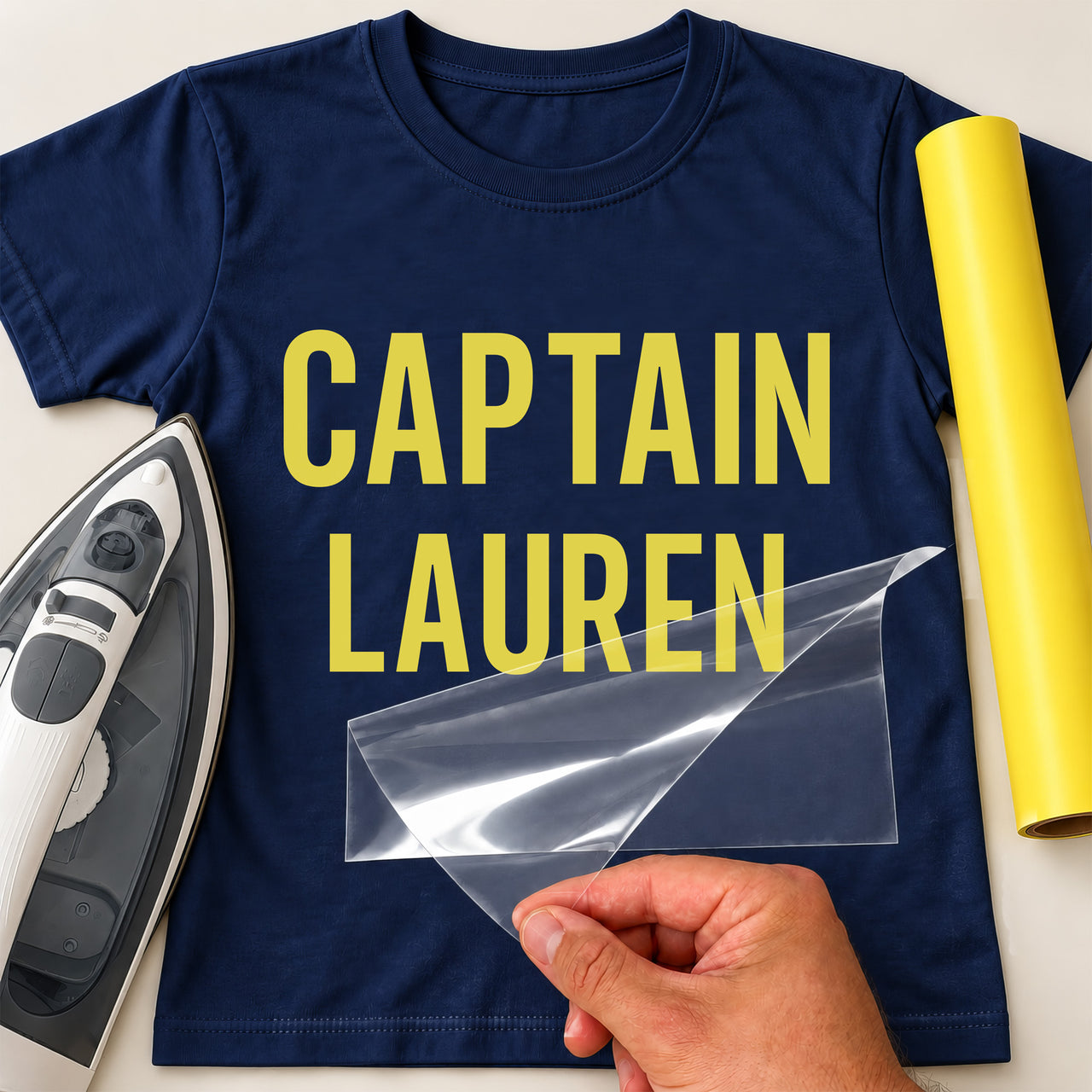 Captain Name Iron-On Transfer - Personalised Anchor Design