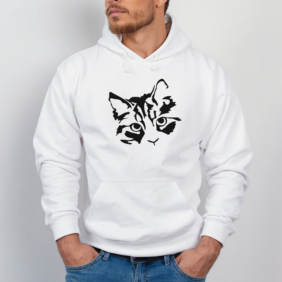 Cat Face Iron-On Transfer - Bold Cat Silhouette Design - photo of the finished product
