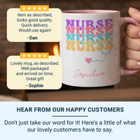 Personalised Nurse Mug – Custom Name Stethoscope Coffee Cup | Nurse Appreciation Gift
