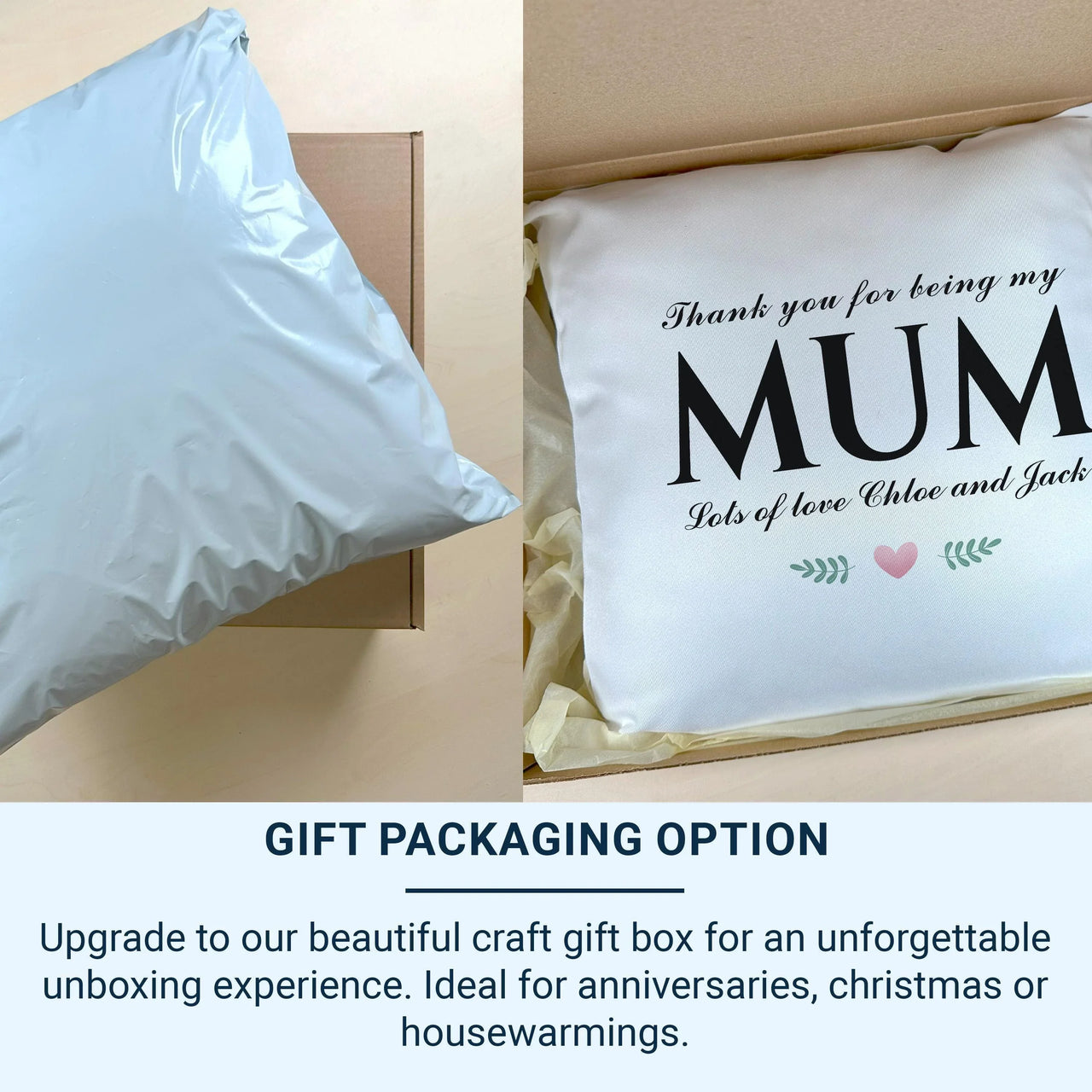 Personalised Mum Cushion – Floral Cushion Cover With Custom Name Pillow Gift DENMARY