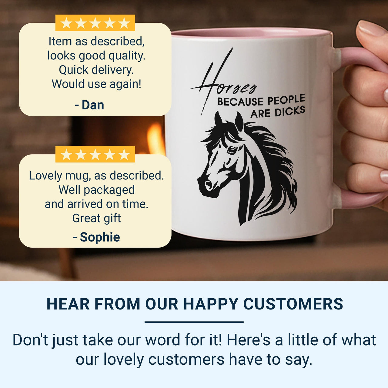 Equestrian Horse Mug - Perfect Birthday or Christmas Gift - Cute Horse Coffee Cup for Owners & Enthusiasts