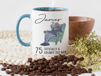 Personalised 75th Birthday Mug and Coaster - Unique Gift Idea for 75th Birthday