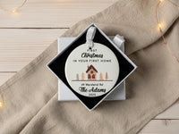 First Christmas Bauble - Personalised Ceramic New Home Ornament | Unique Keepsake Gift