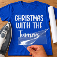 Christmas With The Family Iron-On Transfer - Script & Holly Design