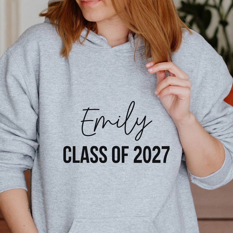 Class Of Iron-On Transfer - Personalised Graduation Name & Year Design - photo of the finished product