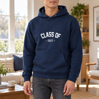 Class Of Year Iron-On Transfer, shown on a navy hoodie