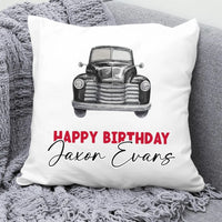 Thumbnail for Custom Classic Car Pillow - Bespoke Linen Cushion - Birthday Gift for Petrolheads - DENMARY