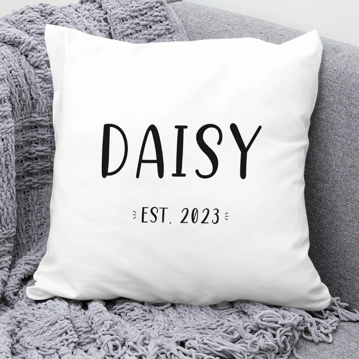 Custom Name Cushion - New Parent Gift - Nursery Accessory - Baby Shower Token - DENMARY