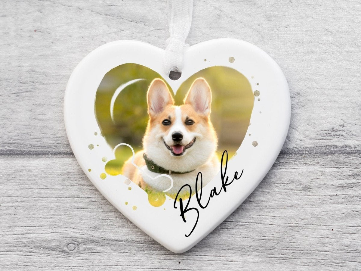 Custom Pet Portrait Bauble - Dog Lover's Keepsake - Ceramic Ornament - DENMARY