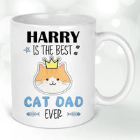 Thumbnail for Custom 'Top Cat Dad' Mug - Feline Enthusiast - Christmas Gift - Personal Touch - DENMARY