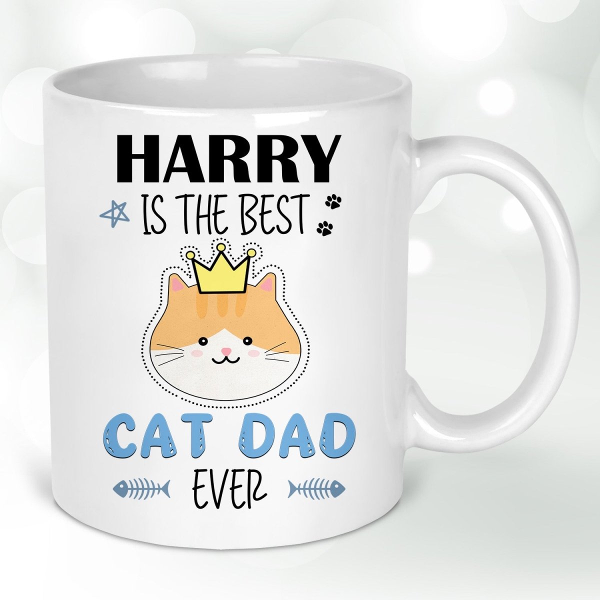 Custom 'Top Cat Dad' Mug - Feline Enthusiast - Christmas Gift - Personal Touch - DENMARY