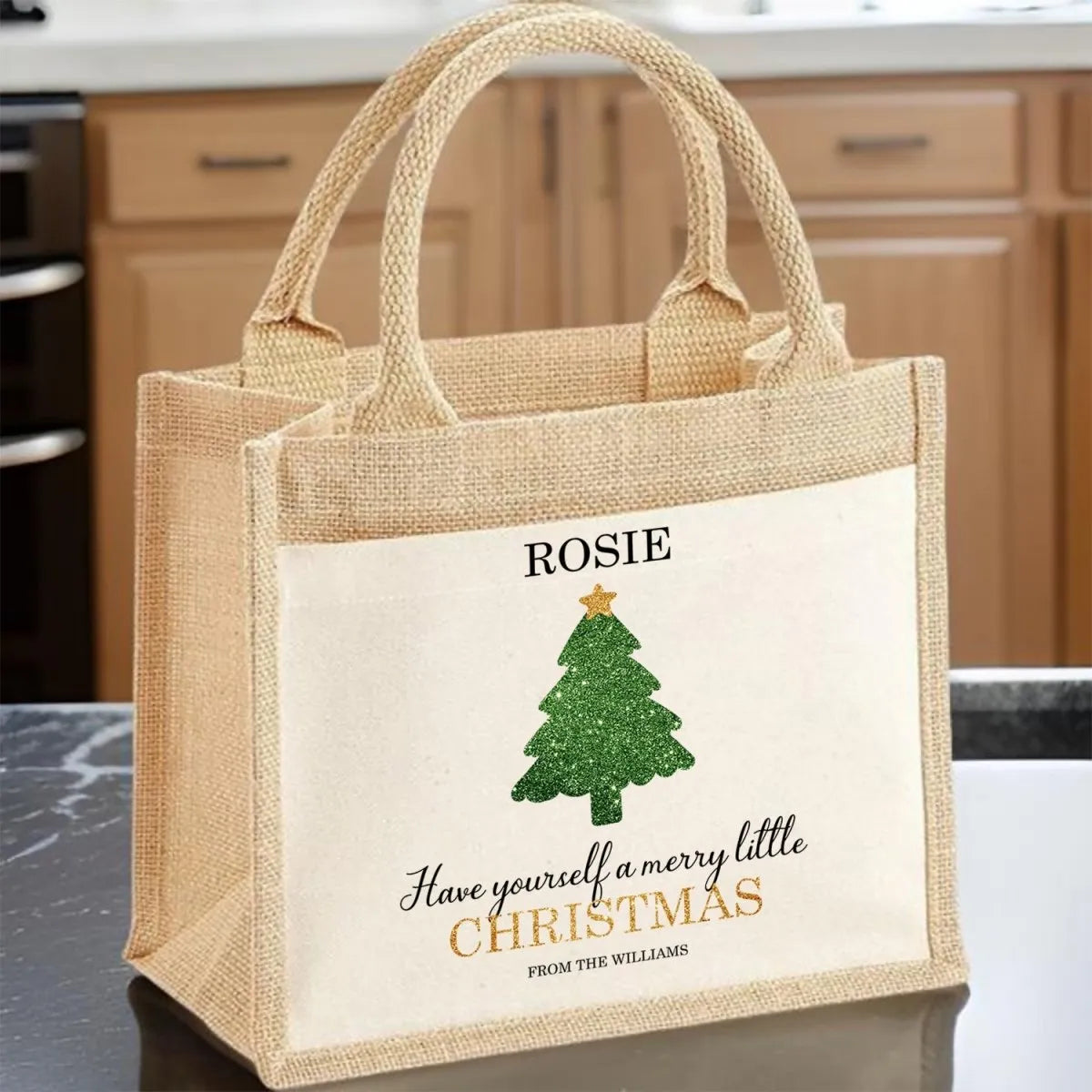 Customisable Christmas Tote - Family Festive Shopper - Gift for Sister or Mate - DENMARY