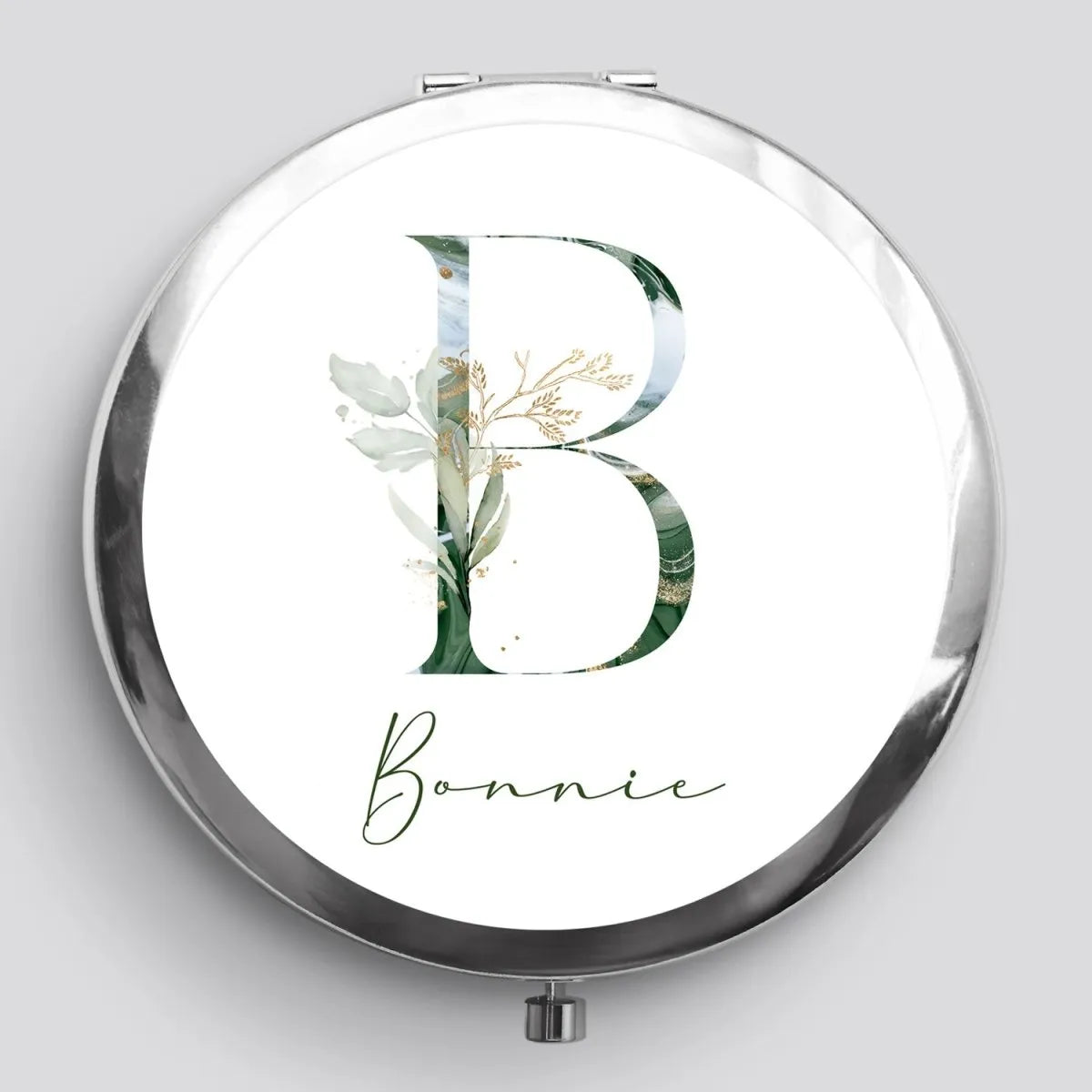 Customisable Floral Mirror - Birthday Gift - Hen Party Favour - Compact Design - DENMARY