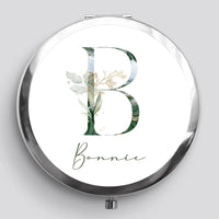 Thumbnail for Customisable Floral Mirror - Birthday Gift - Hen Party Favour - Compact Design - DENMARY